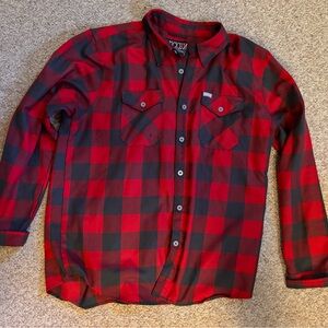 Dixxon Red Buffalo Plaid flannel XL